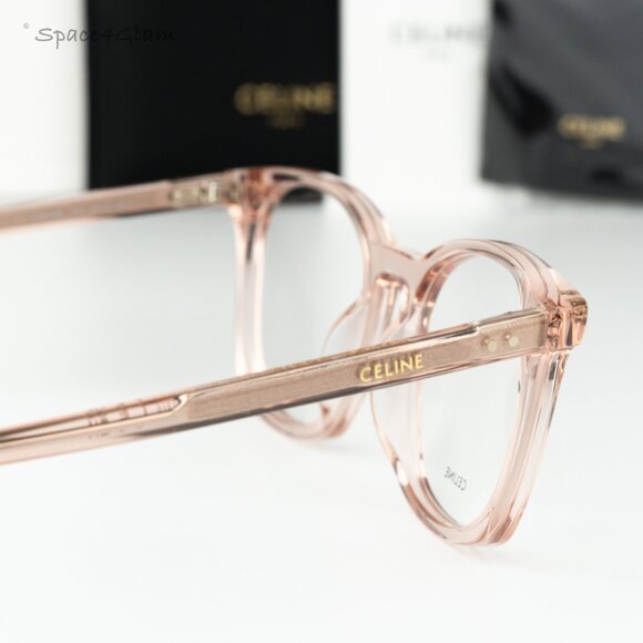 Celine Women Eyeglasses Shiny Rose Demo Square CL50058I THIN 074 BRAND NEW - Picture 6 of 8